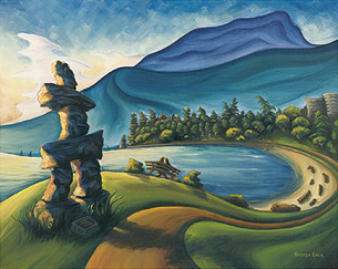 Inukshuk at English Bay (Kirsten Call)