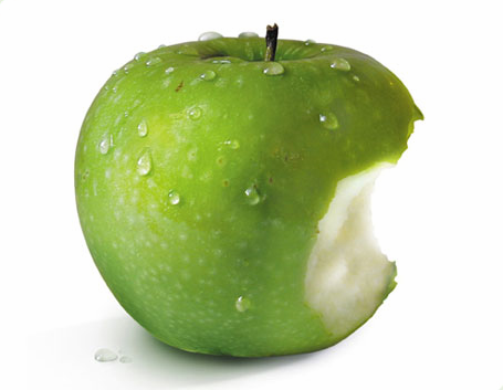 Pomme croquée